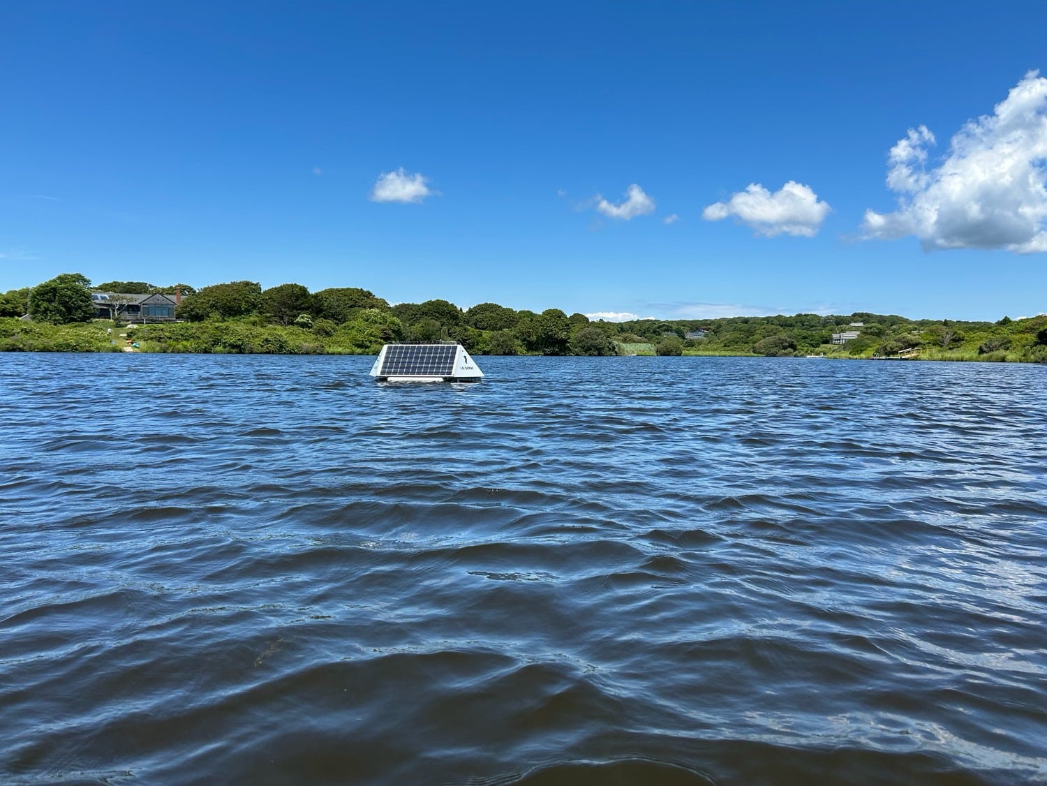 Chilmark Pond deploys the ultrasound 