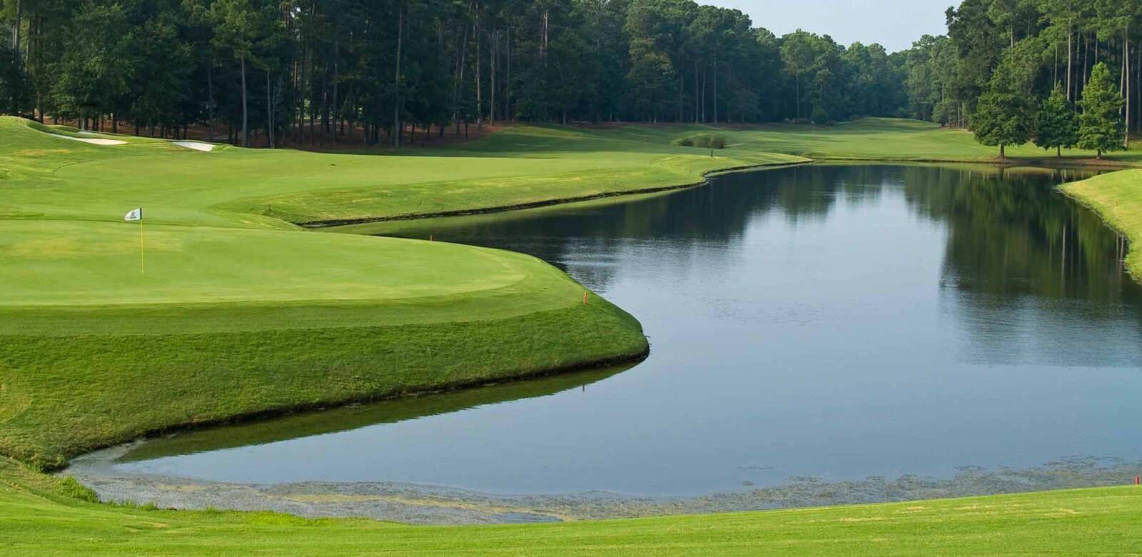 Clean pond in a golf course