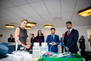 Queen Máxima, Rahul Shenoy and Yousef Yousef.