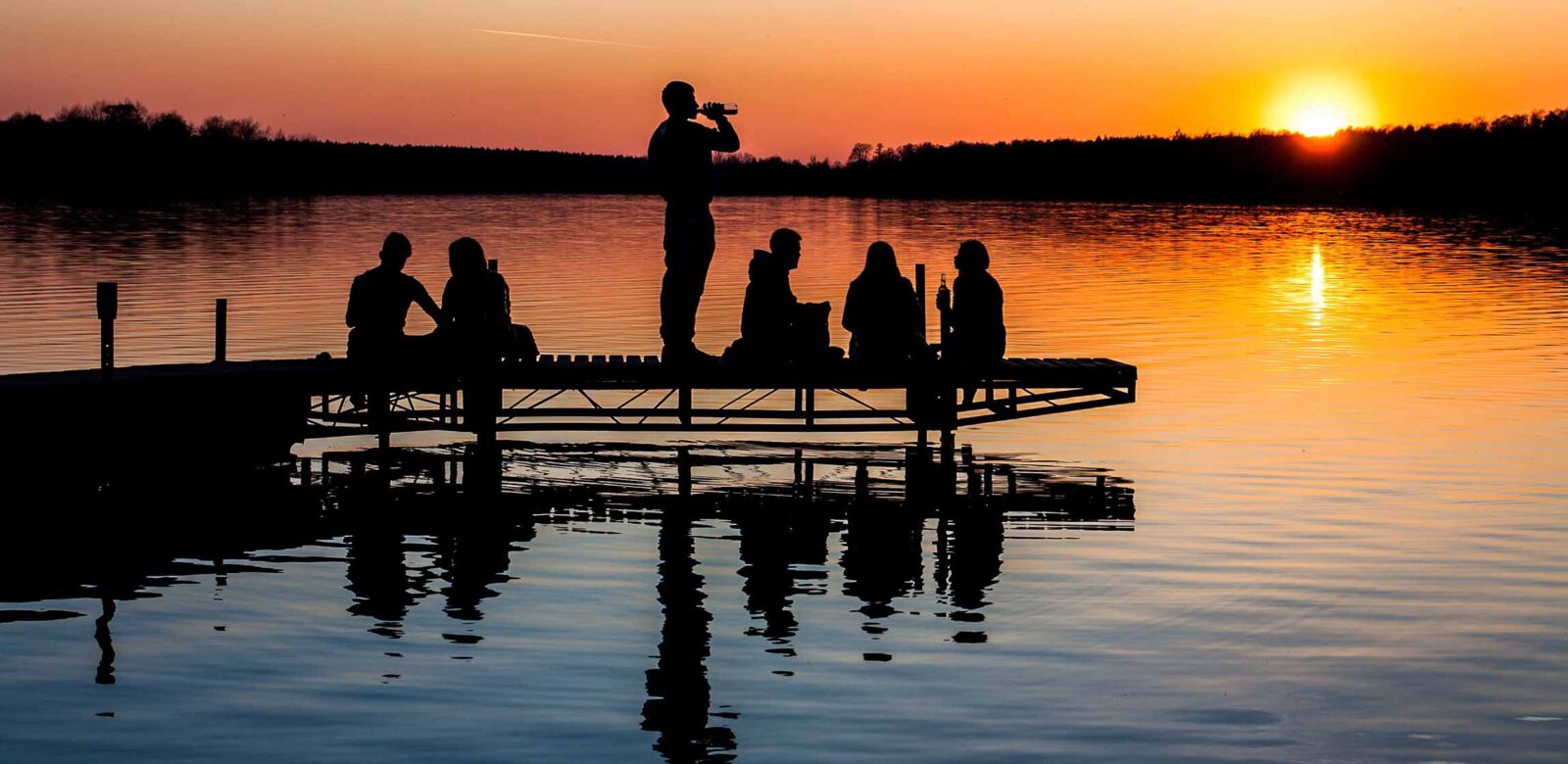 Sunset at a lake